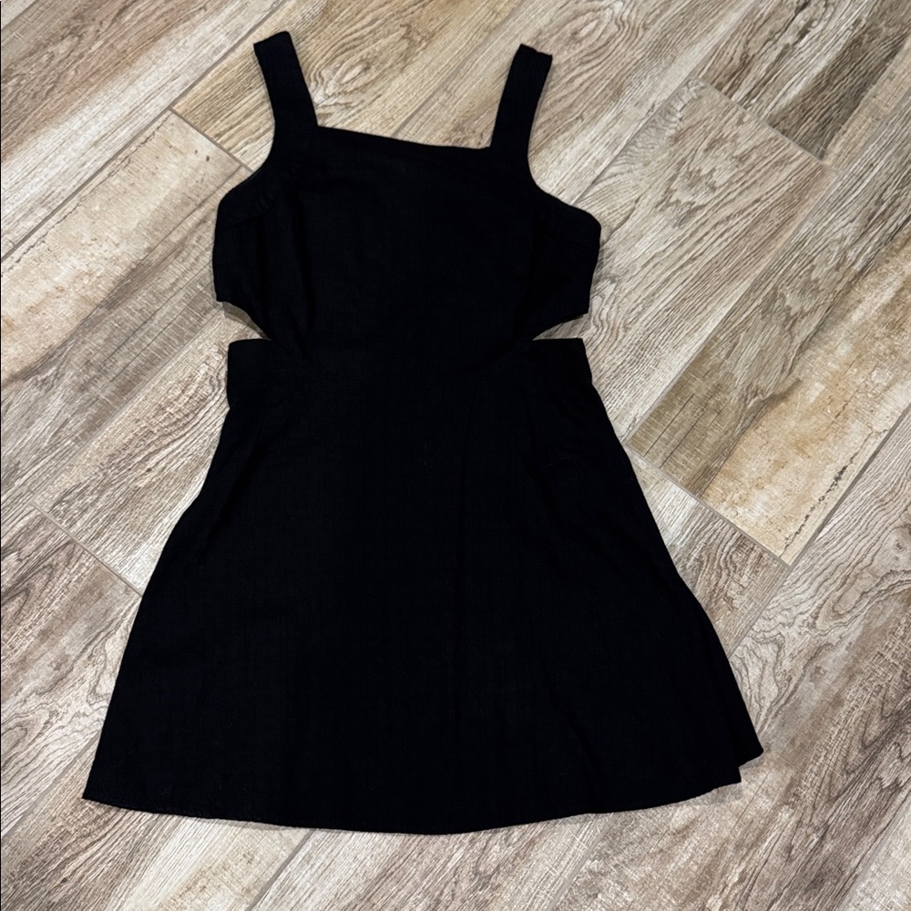 Ecote Black Cutout Skater Dress